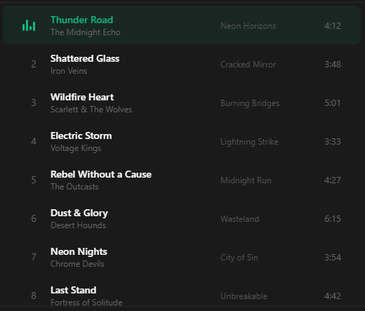 Music library interface